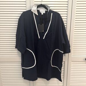 Tuckernuck beach cover up by Pomander Place - Navy - Size M